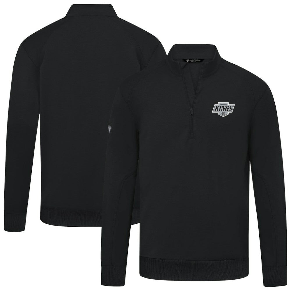 Los Angeles Kings Levelwear Upright Tri-Blend Quarter-Zip Pullover - Black | NHL sale