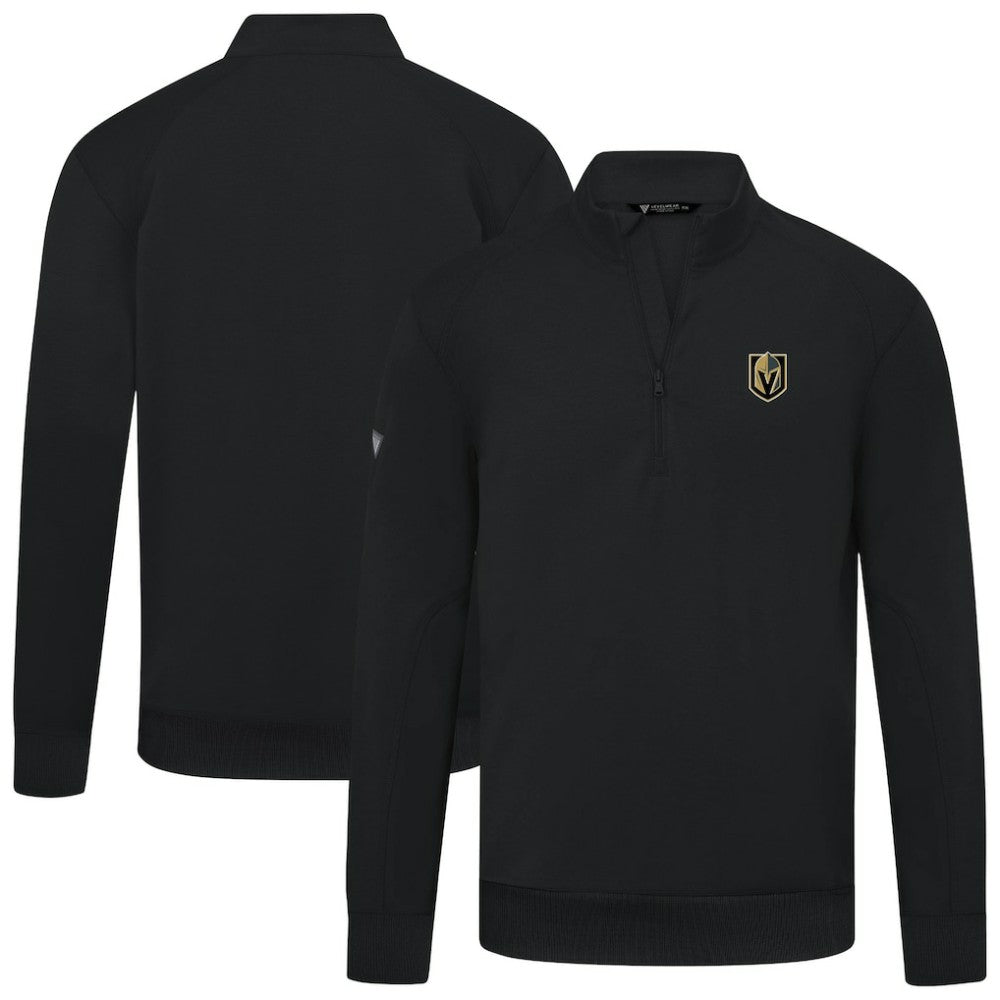 Vegas Golden Knights Levelwear Upright Tri-Blend Quarter-Zip Pullover - Black | NHL on sale