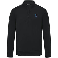 Seattle Kraken Levelwear Upright Tri-Blend Quarter-Zip Pullover - Black | NHL near me