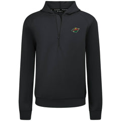 Minnesota Wild Levelwear Technic Quarter-Zip Pullover Hoodie - Black | NHL Clearance