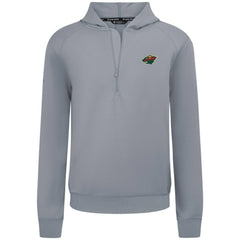 Minnesota Wild Levelwear Technic Quarter-Zip Pullover Hoodie - Gray | NHL Lifestyle