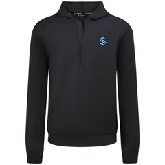 Seattle Kraken Levelwear Technic Quarter-Zip Pullover Hoodie - Black | NHL Lifestyle