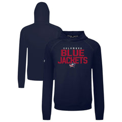 Columbus Blue Jackets Levelwear Mandate Carve Tri-Blend Pullover Hoodie - Navy | NHL Lifestyle