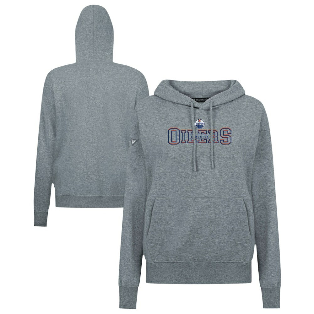 Edmonton Oilers Levelwear Women's Adorn Journey Pullover Hoodie - Gray | NHL near me