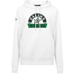 Dallas Stars Levelwear Women's Adorn Banner Arch Pullover Hoodie - White | NHL Clearance