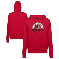 Ottawa Senators Levelwear Women's Adorn Banner Arch Pullover Hoodie - Red | NHL near me