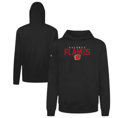Calgary Flames Levelwear Podium Carve Pullover Hoodie - Black | NHL Clearance