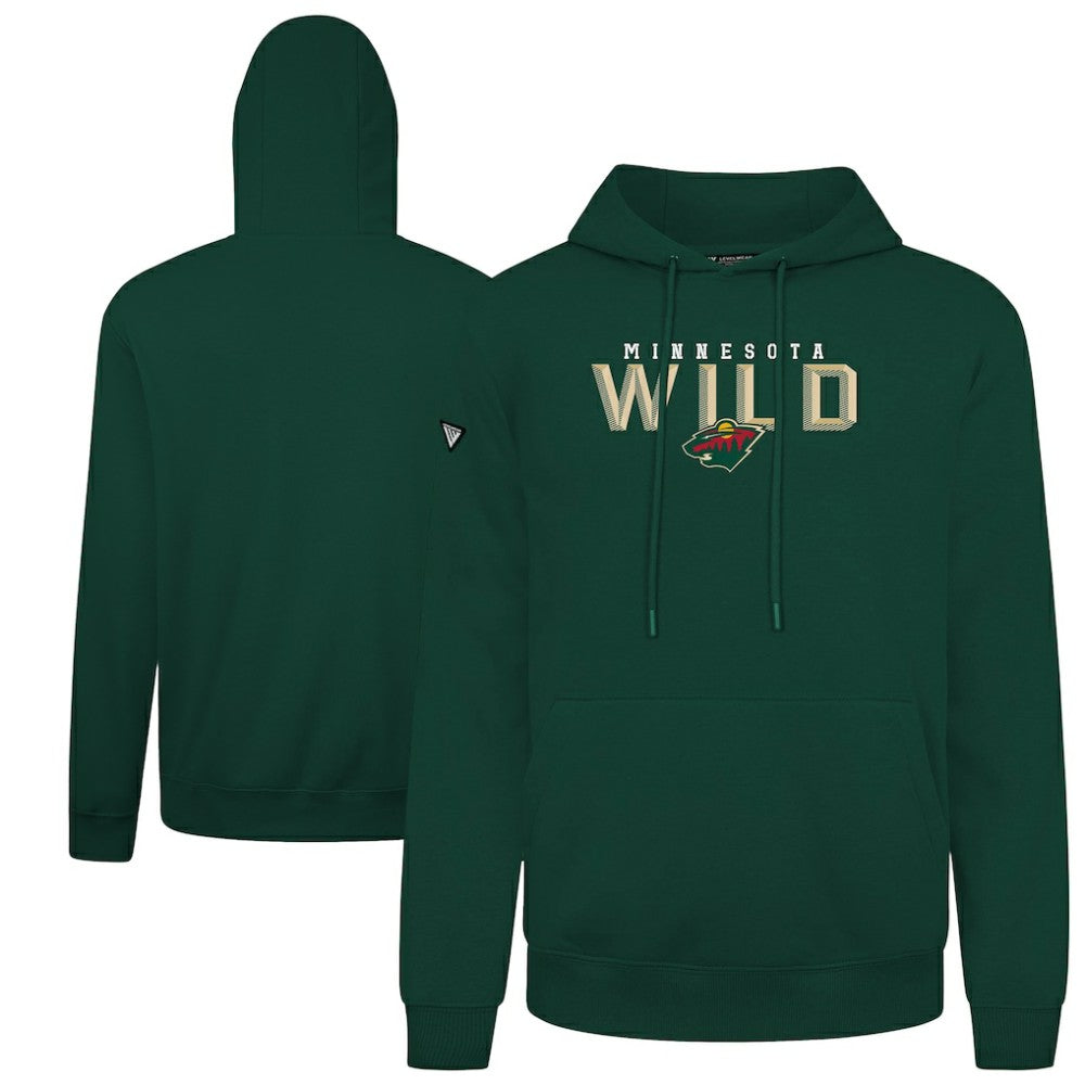 Minnesota Wild Levelwear Podium Carve Pullover Hoodie - Green | NHL Clearance