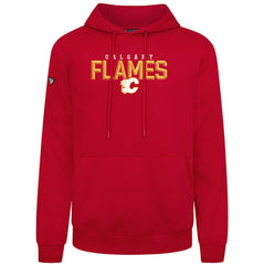Calgary Flames Levelwear Podium Carve Pullover Hoodie - Red | NHL Clearance
