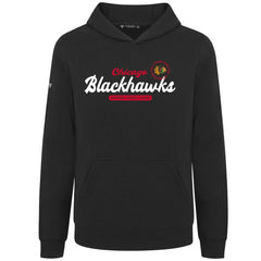 Chicago Blackhawks Levelwear Youth Podium Monument Pullover Hoodie - Black | NHL online