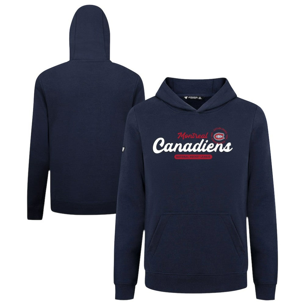 Montreal Canadiens Levelwear Youth Podium Monument Pullover Hoodie - Navy | NHL Clearance