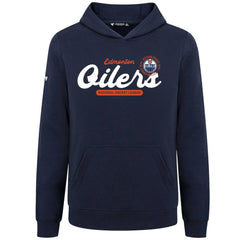 Edmonton Oilers Levelwear Youth Podium Monument Pullover Hoodie - Navy | NHL on sale
