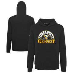Pittsburgh Penguins Levelwear Youth Podium Banner Arch Pullover Hoodie - Black | NHL discount