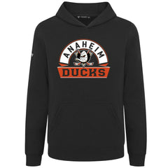 Anaheim Ducks Levelwear Youth Podium Banner Arch Pullover Hoodie - Black | NHL discount