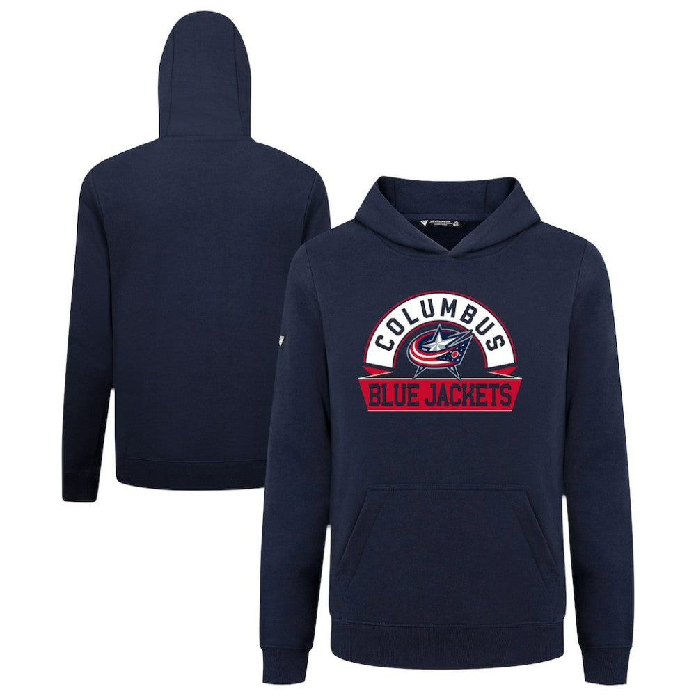 Columbus Blue Jackets Levelwear Youth Podium Banner Arch Pullover Hoodie - Navy | NHL online