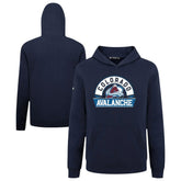 Colorado Avalanche Levelwear Youth Podium Banner Arch Pullover Hoodie - Navy | NHL Lifestyle