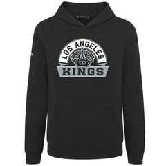 Los Angeles Kings Levelwear Youth Podium Banner Arch Pullover Hoodie - Black | NHL near me