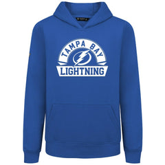 Tampa Bay Lightning Levelwear Youth Podium Banner Arch Pullover Hoodie - Royal | NHL Clearance