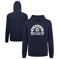 Winnipeg Jets Levelwear Youth Podium Banner Arch Pullover Hoodie - Navy | NHL sale