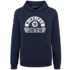 Winnipeg Jets Levelwear Youth Podium Banner Arch Pullover Hoodie - Navy | NHL sale
