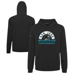 San Jose Sharks Levelwear Youth Podium Banner Arch Pullover Hoodie - Black | NHL online