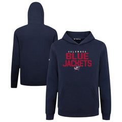 Columbus Blue Jackets Levelwear Youth Podium Carve Pullover Hoodie - Navy | NHL Lifestyle