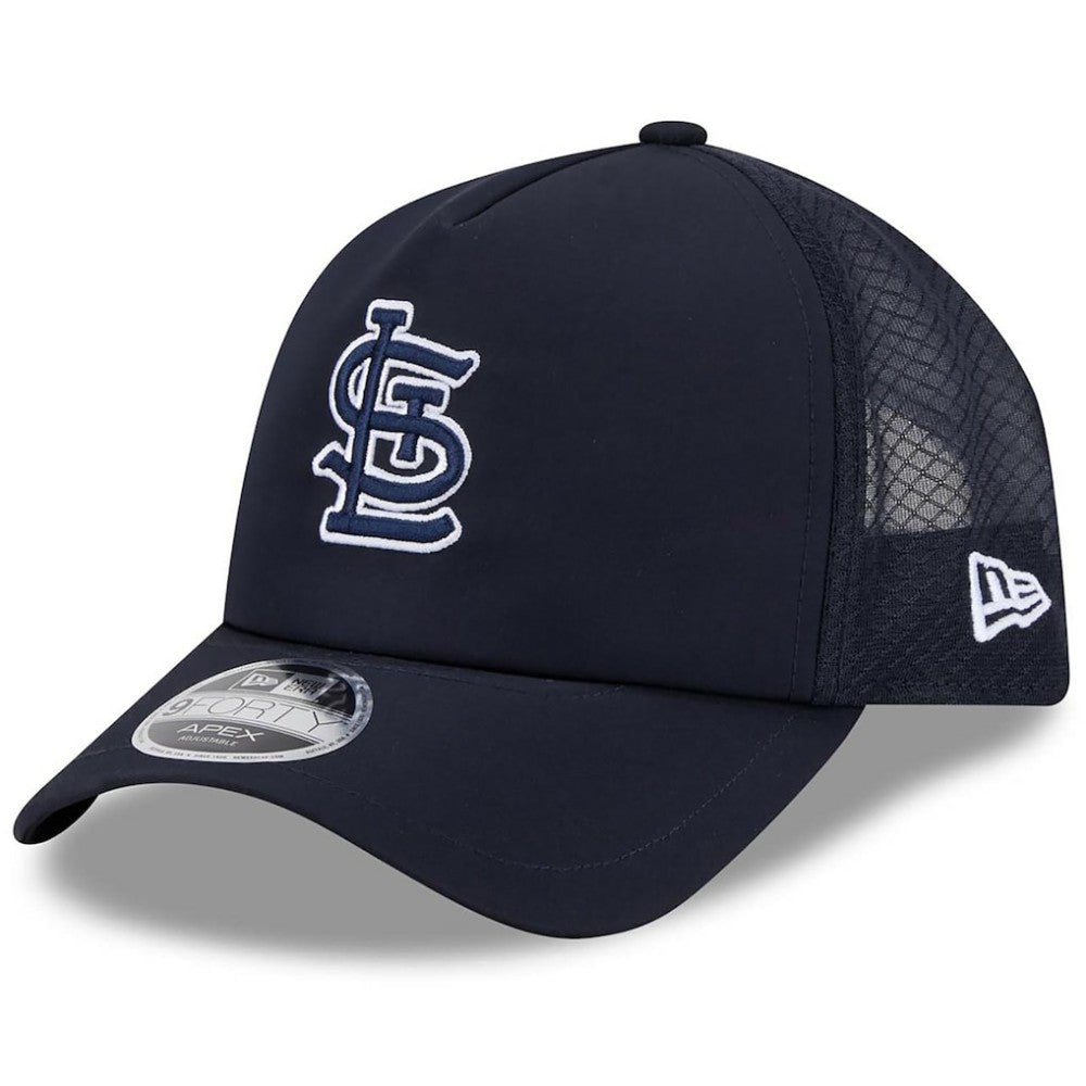 St. Louis Cardinals New Era 2026 Batting Practice Apex 9FORTY Adjustable Trucker Hat for sale
