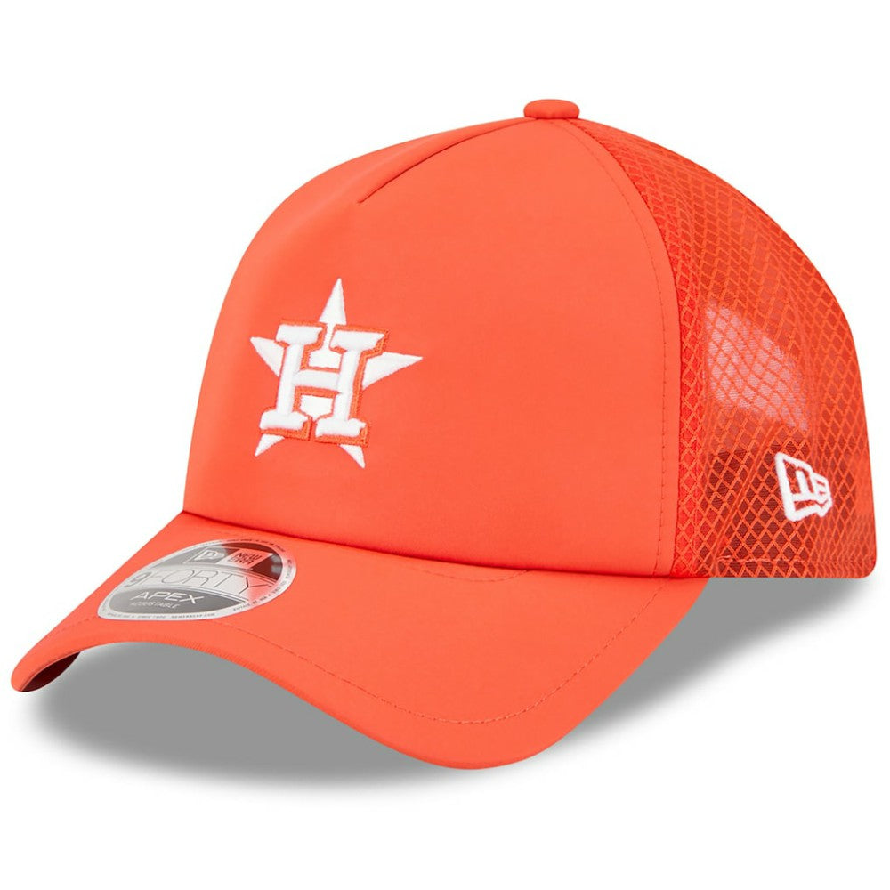 Houston Astros New Era 2026 Batting Practice Apex 9FORTY Adjustable Trucker Hat for sale