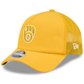 Milwaukee Brewers New Era 2026 Batting Practice Apex 9FORTY Adjustable Trucker Hat Online