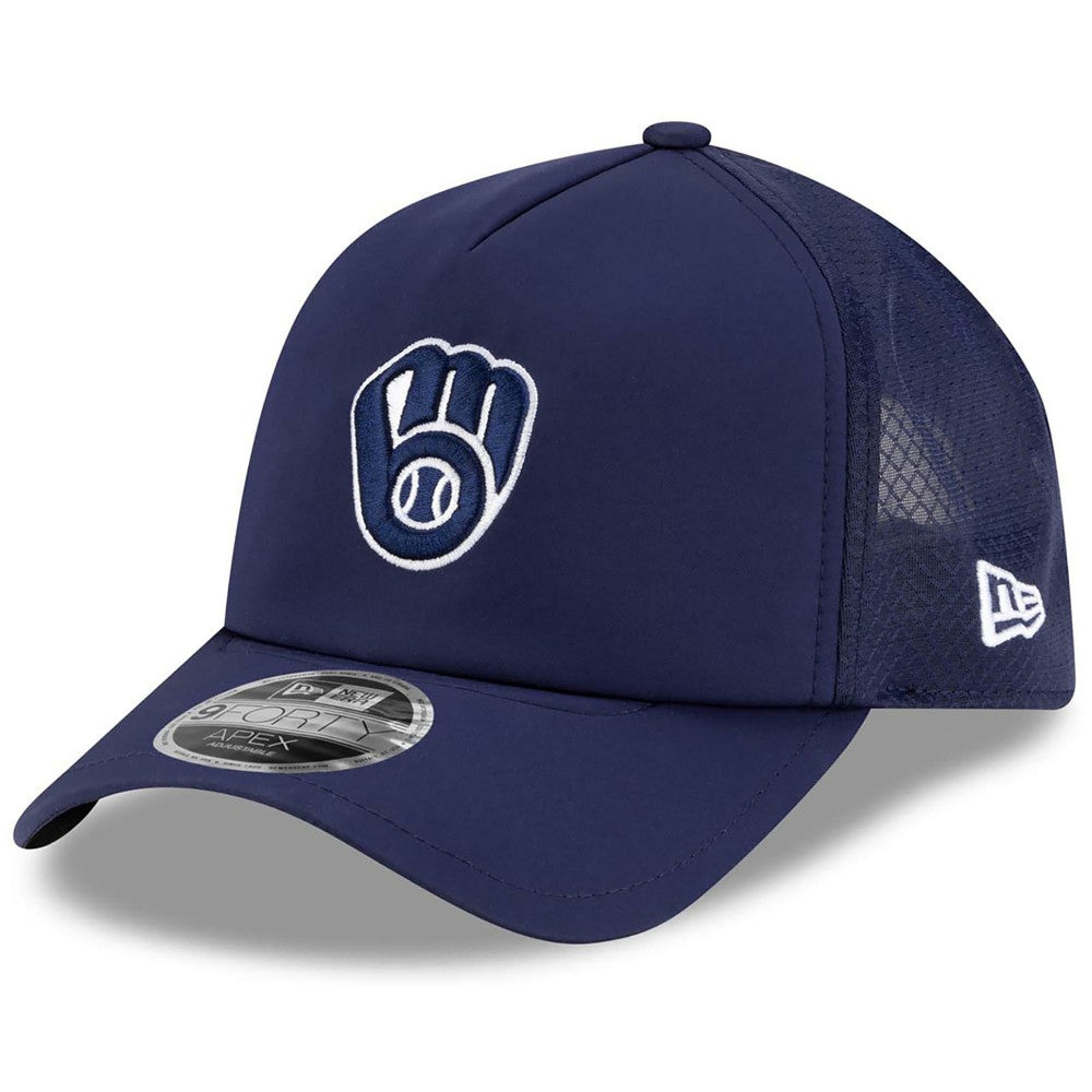 Milwaukee Brewers New Era 2026 Batting Practice Apex 9FORTY Adjustable Trucker Hat Discount