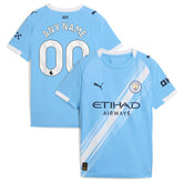 Puma - Manchester City Youth 2025/26 Home Replica Custom Jersey - Sky Blue