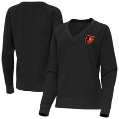 Baltimore Orioles Antigua Women's Varsity Tri-Blend V-Neck Long Sleeve T-Shirt Discount