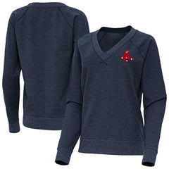 Boston Red Sox Antigua Women's Varsity Tri-Blend V-Neck Long Sleeve T-Shirt Outlet