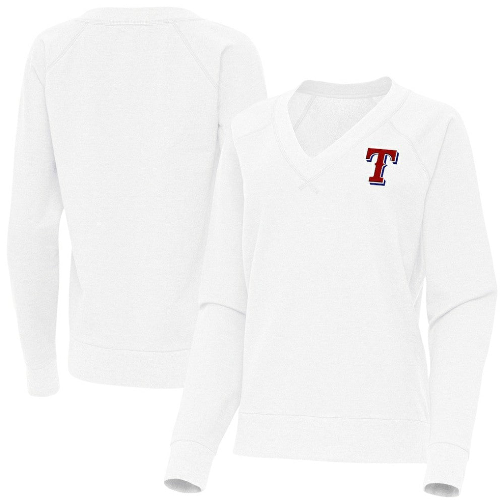 Texas Rangers Antigua Women's Varsity Tri-Blend V-Neck Long Sleeve T-Shirt Online