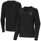 Colorado Rockies Antigua Women's Varsity Tri-Blend V-Neck Long Sleeve T-Shirt Discount