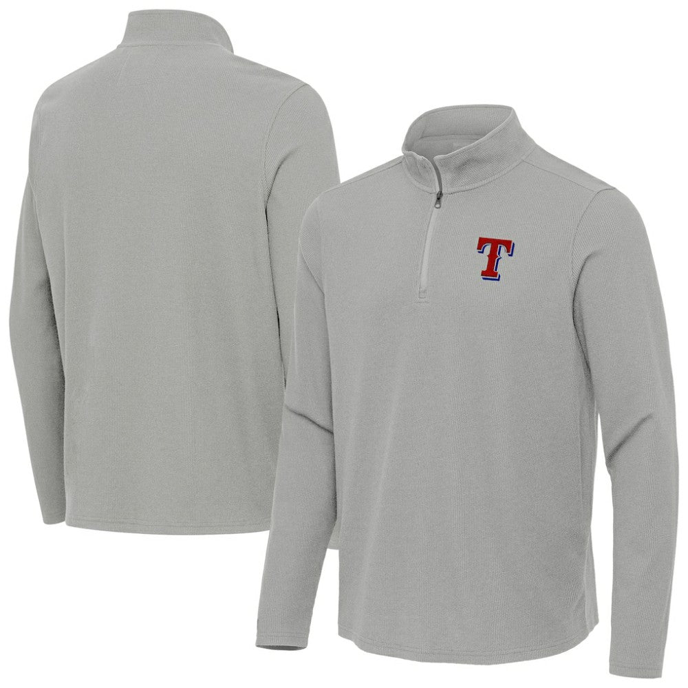 Texas Rangers Antigua Sync Tri-Blend Quarter-Zip Pullover Sale