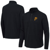 Pittsburgh Pirates Antigua Sync Tri-Blend Quarter-Zip Pullover Sale