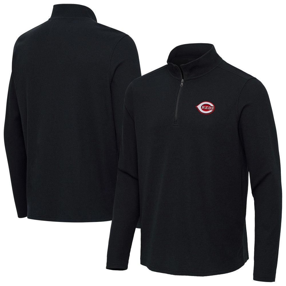 Cincinnati Reds Antigua Sync Tri-Blend Quarter-Zip Pullover Online
