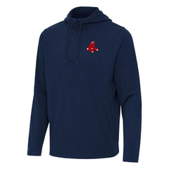 Boston Red Sox Antigua Connected Quarter-Zip Pullover Hoodie Sale
