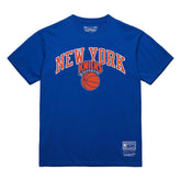 Mitchell & Ness New York Knicks Hardwood Classics Vintage Logo T-Shirt Blue