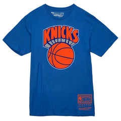 Mitchell & Ness New York Knicks Hardwood Classics Vintage Logo T-Shirt Blue