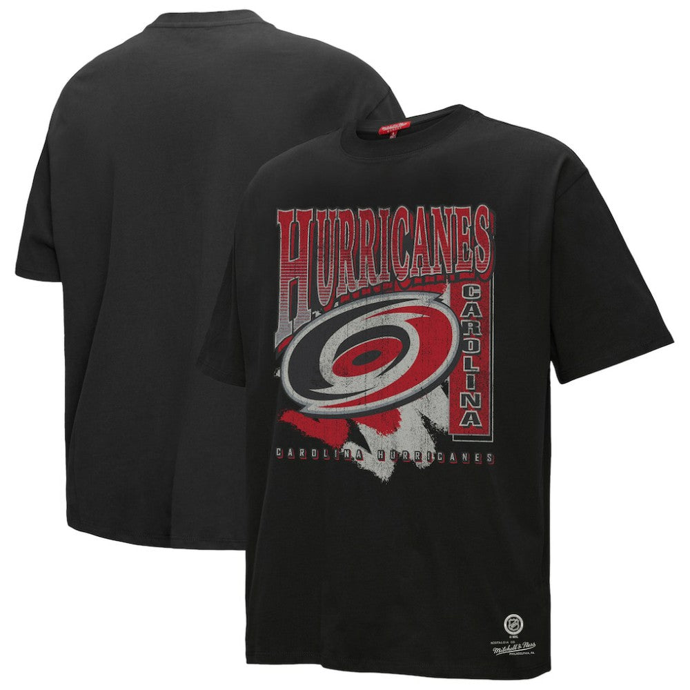 Carolina Hurricanes Mitchell & Ness Women's Choppy Ice Boyfriend T-Shirt - Black | NHL on sale