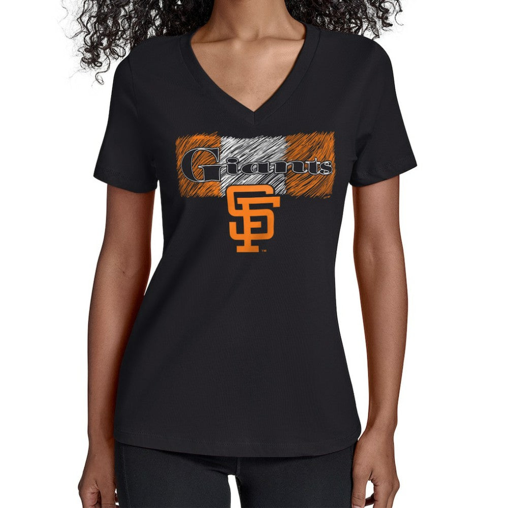 San Francisco Giants Starter Women's Team Color Shading V-Neck T-Shirt Outlet