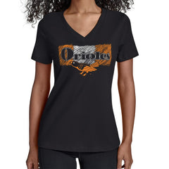 Baltimore Orioles Starter Women's Team Color Shading V-Neck T-Shirt Outlet