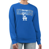 Los Angeles Dodgers Starter Women's Team Color Shading Fleece Pullover Sweatshirt Outlet