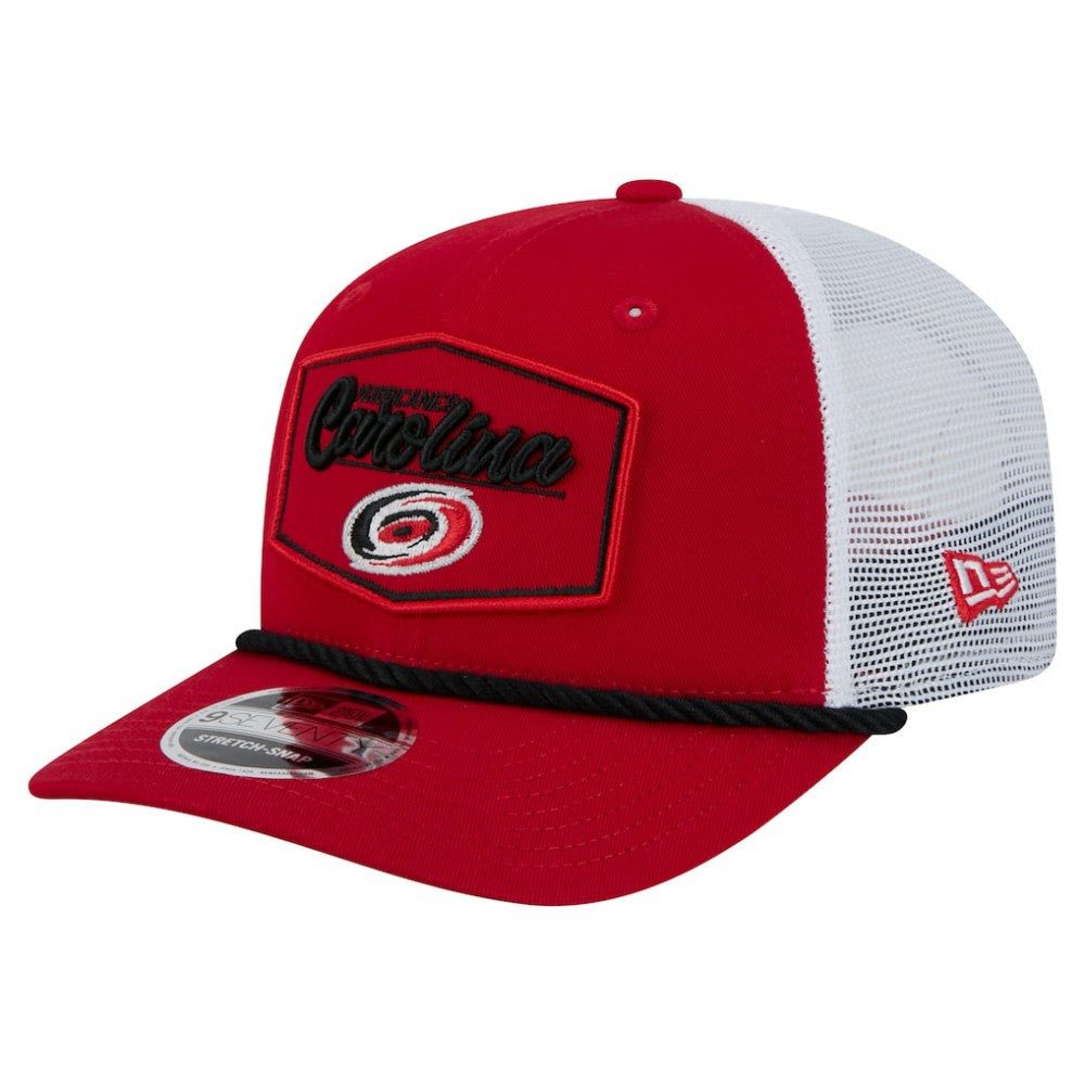 Carolina Hurricanes New Era Team Patch Basic 9SEVENTY Adjustable Trucker Hat - Red/White | New Era discount
