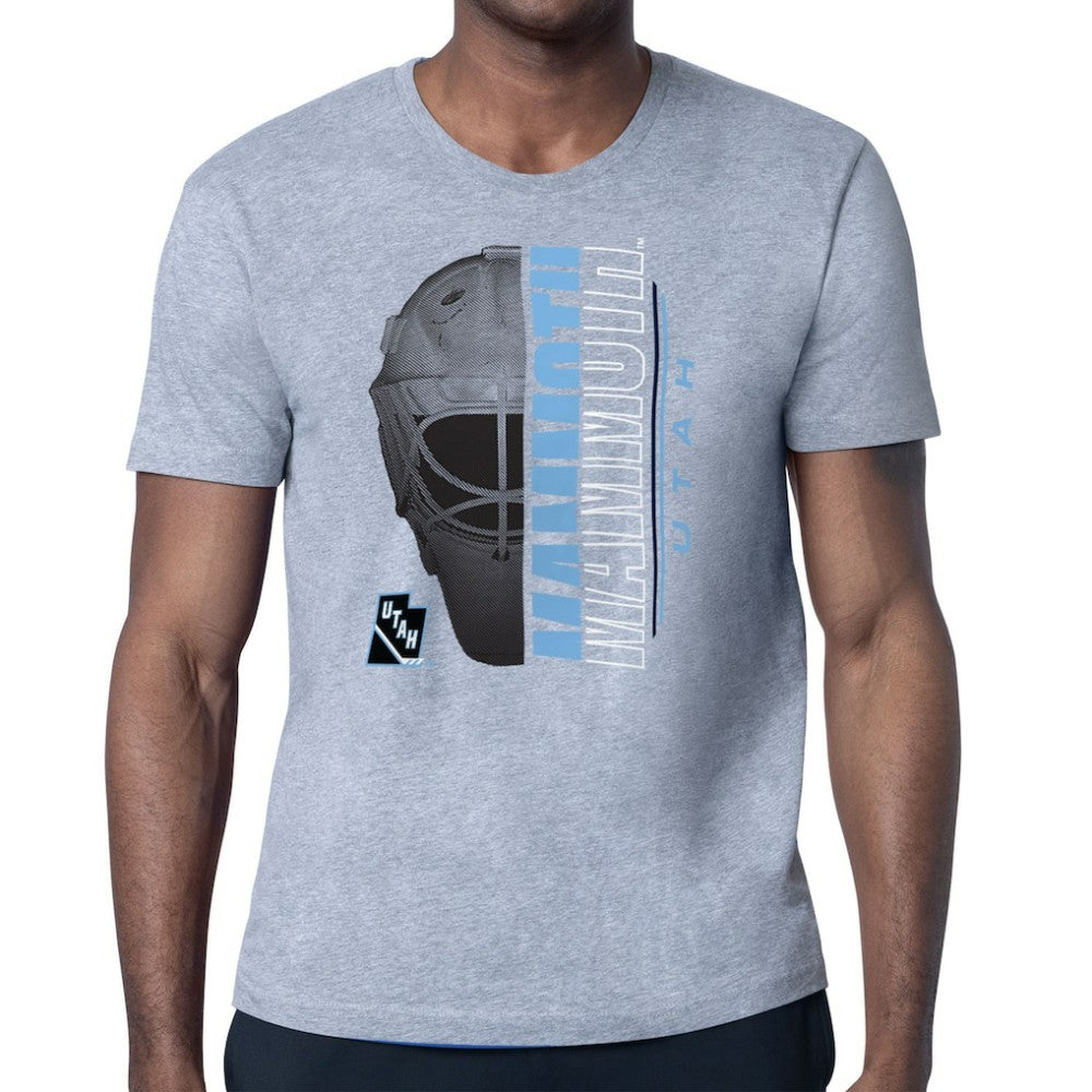 Utah Mammoth Starter Half Helmet T-Shirt - Gray | NHL Clearance