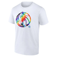 Dallas Mavericks Team Logo Pride T-Shirt White