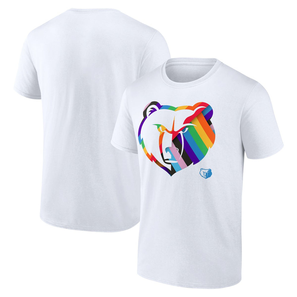 Memphis Grizzlies Team Logo Pride T-Shirt White