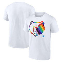 Memphis Grizzlies Team Logo Pride T-Shirt White